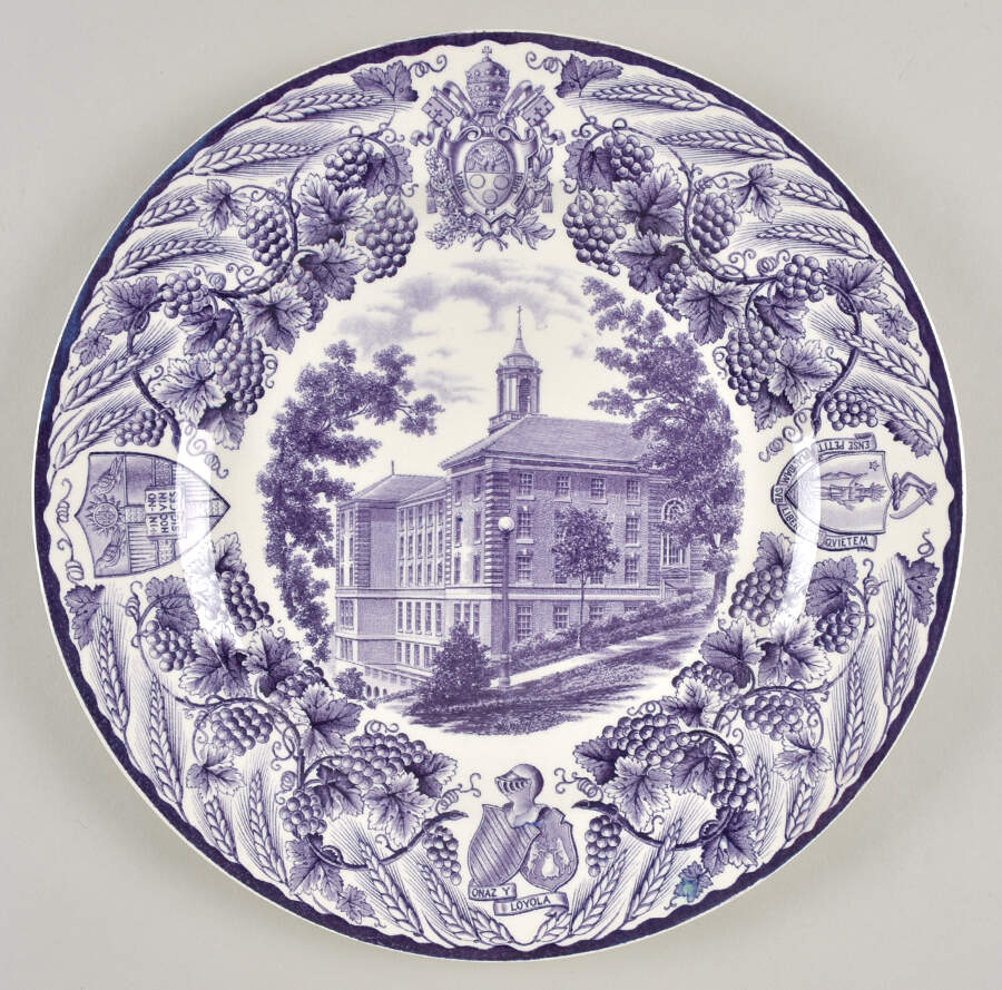 College of Holy Cross Purple Dinner Plate by Wedgwood-1