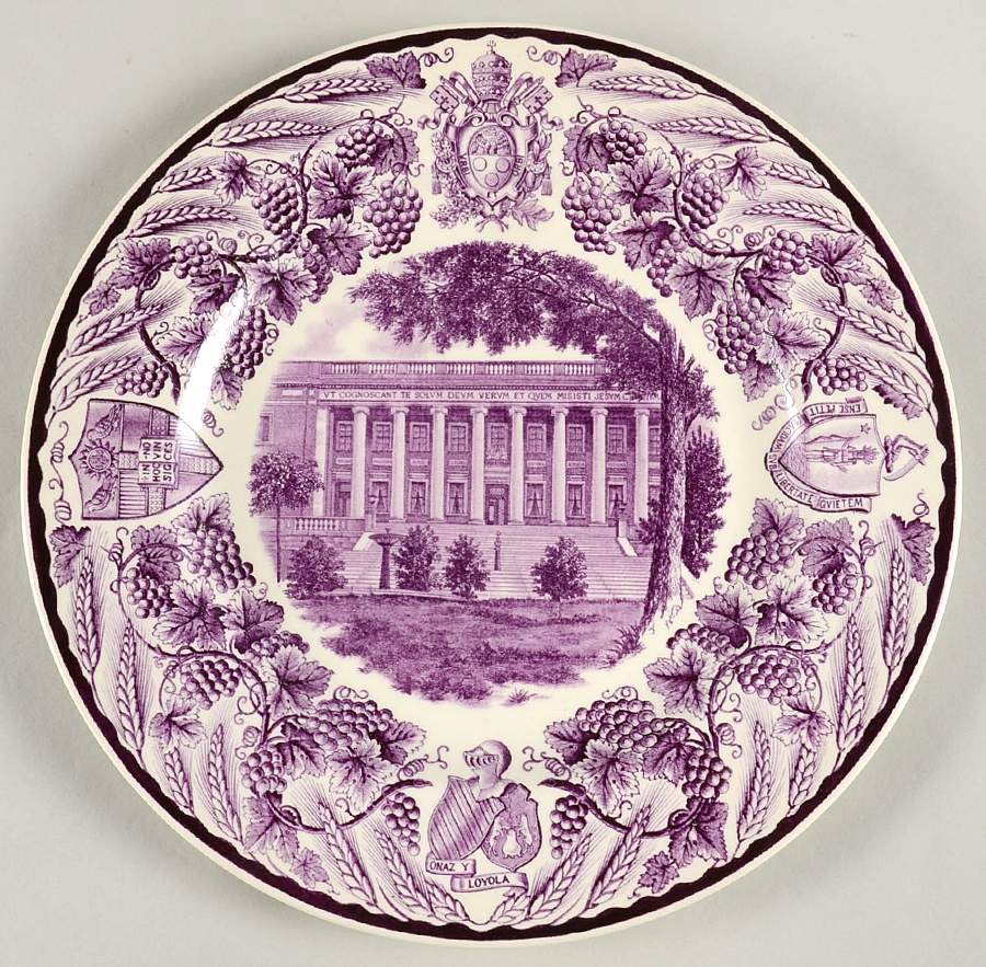 College of Holy Cross Purple Dinner Plate by Wedgwood-1