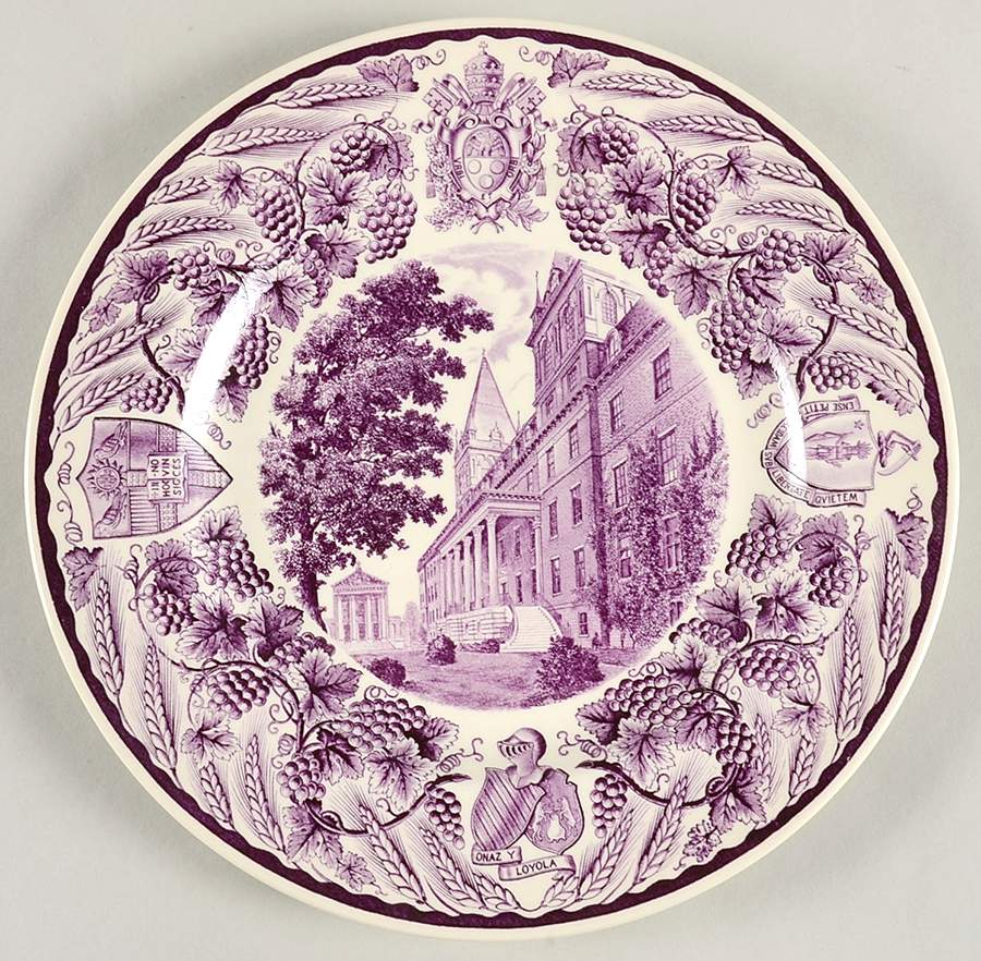College of Holy Cross Purple Dinner Plate by Wedgwood-1