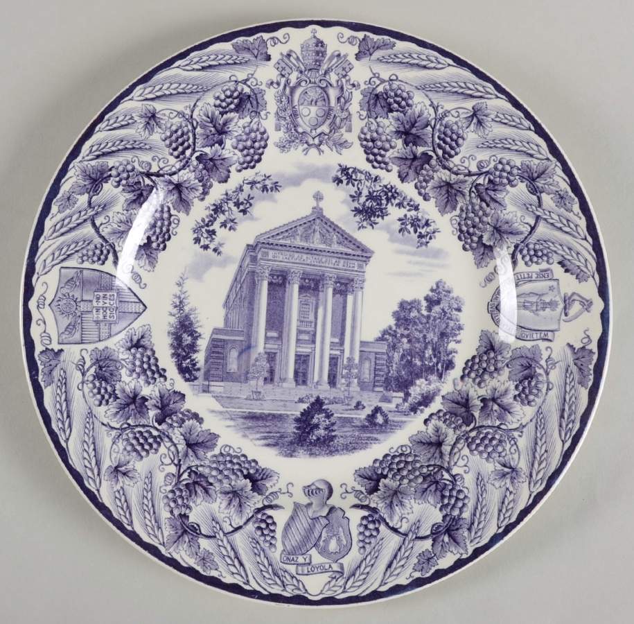 College of Holy Cross Purple Dinner Plate by Wedgwood-1