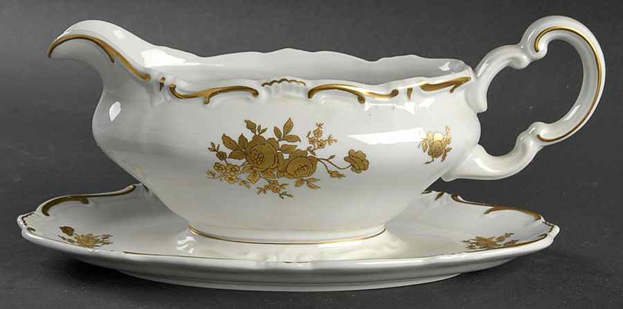 12019 Gravy Boat with Attached Underplate by Weimar-1