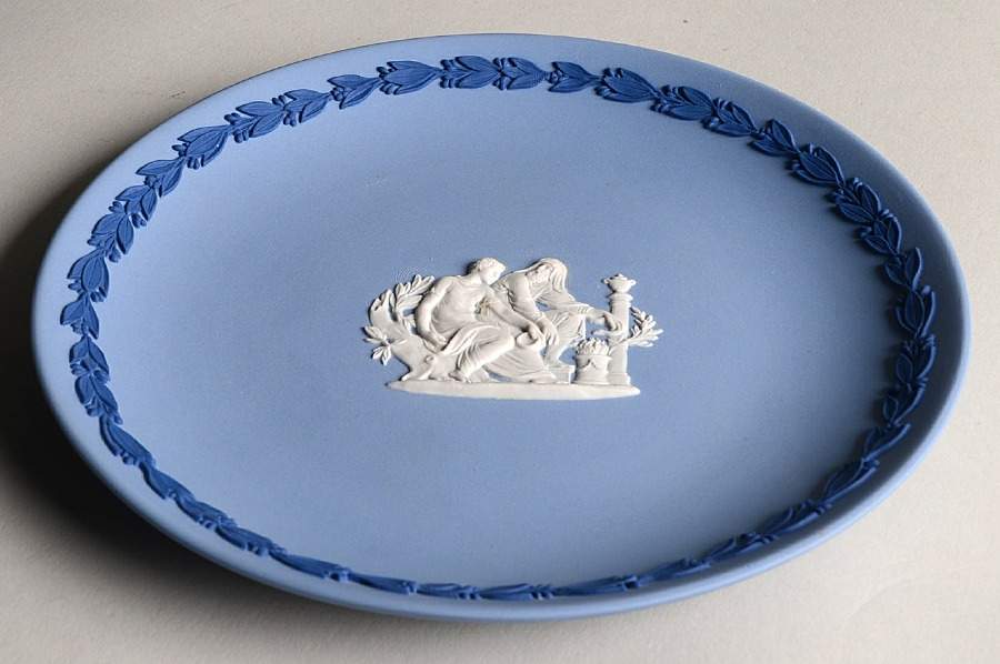 Cream Color and Portland Blue on Lavender Collector Plate by Wedgwood-1