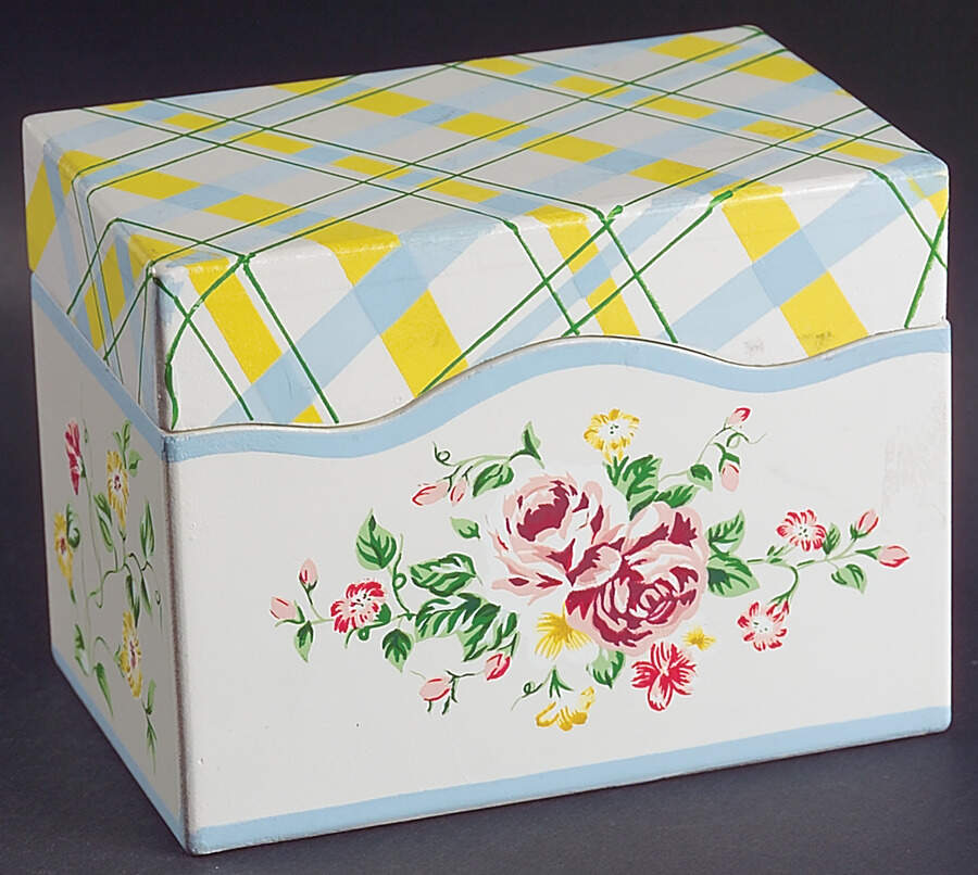 Masterpiece Wood Recipe Box & Lid by Waverly-1