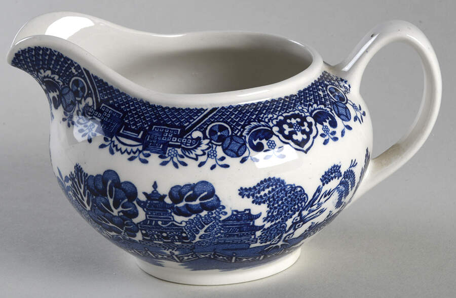 Blue Willow (Newer, Continental Shape) Creamer by Wood & Sons-1