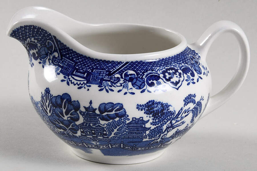 Blue Willow (Newer, Continental Shape) Creamer by Wood & Sons-1