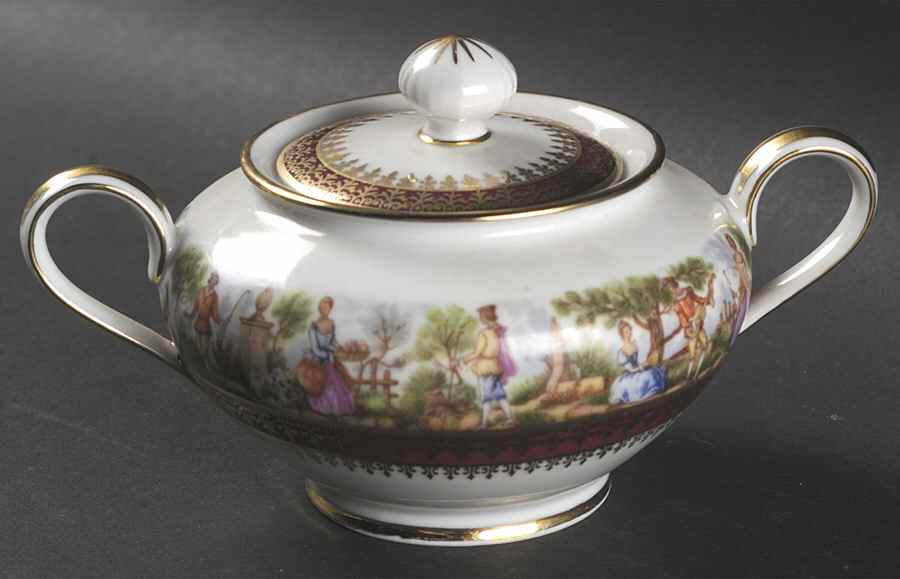 Old Vienna Mini Sugar Bowl & Lid by Retsch & Co-1