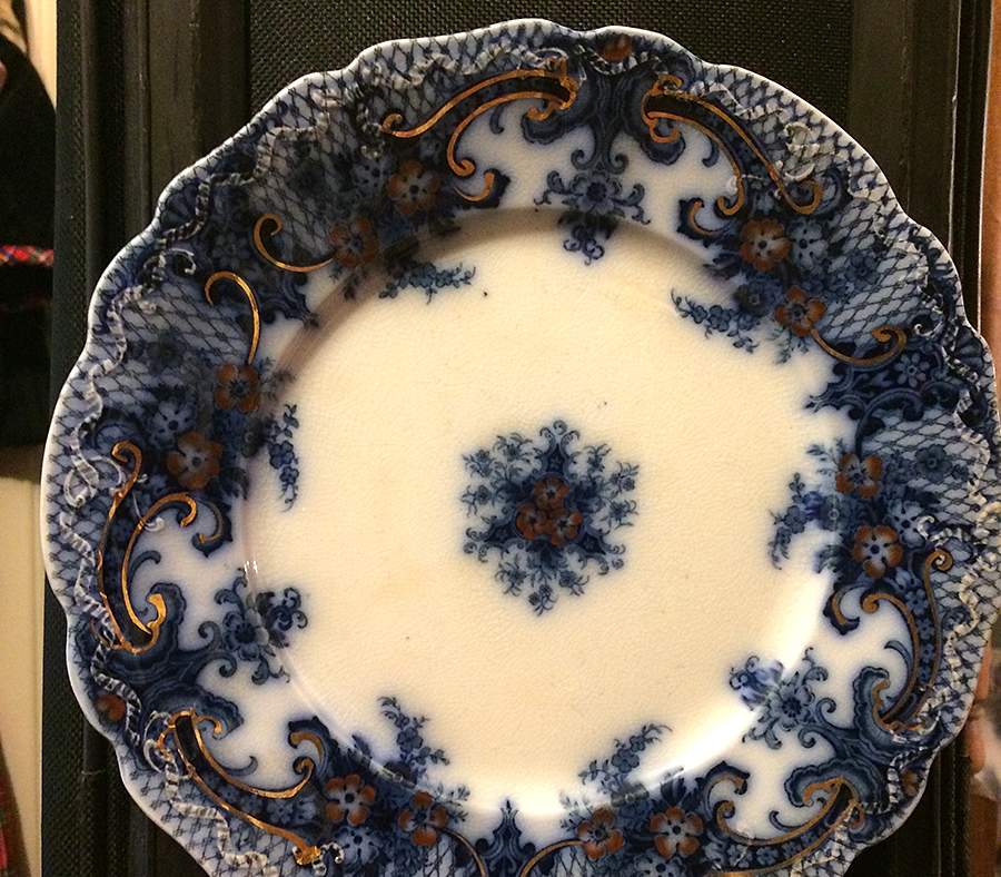 Royal (Flow Blue) Dinner Plate by Wood & Sons-1