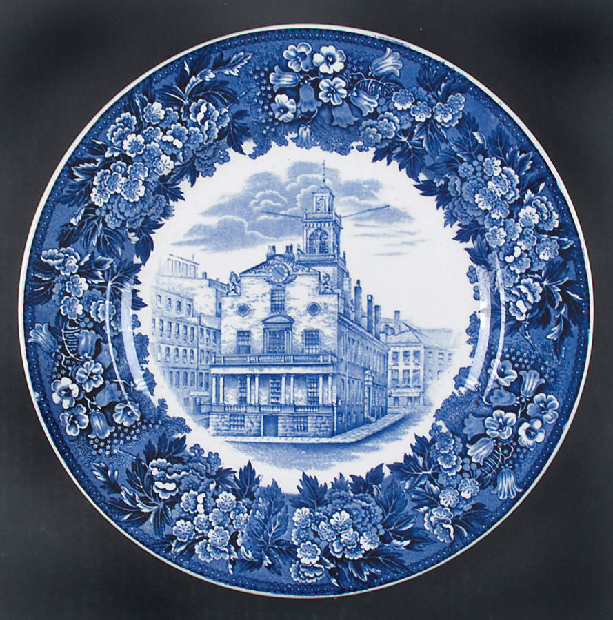 Massachusetts Historic Scenes Bluebells Dinner Plate by Wedgwood-1