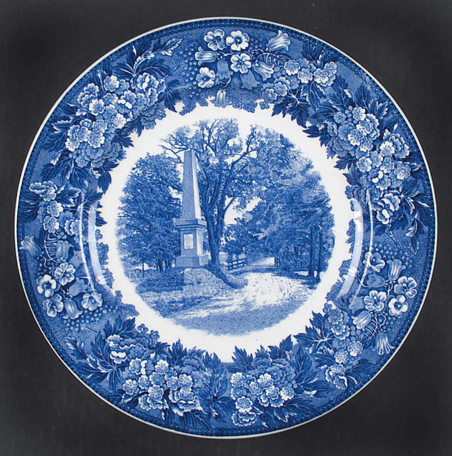 Massachusetts Historic Scenes Bluebells Dinner Plate by Wedgwood-1