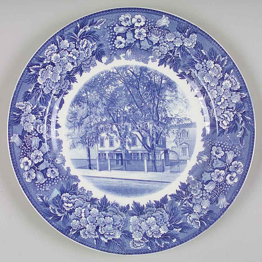 Massachusetts Historic Scenes Bluebells Dinner Plate by Wedgwood-1