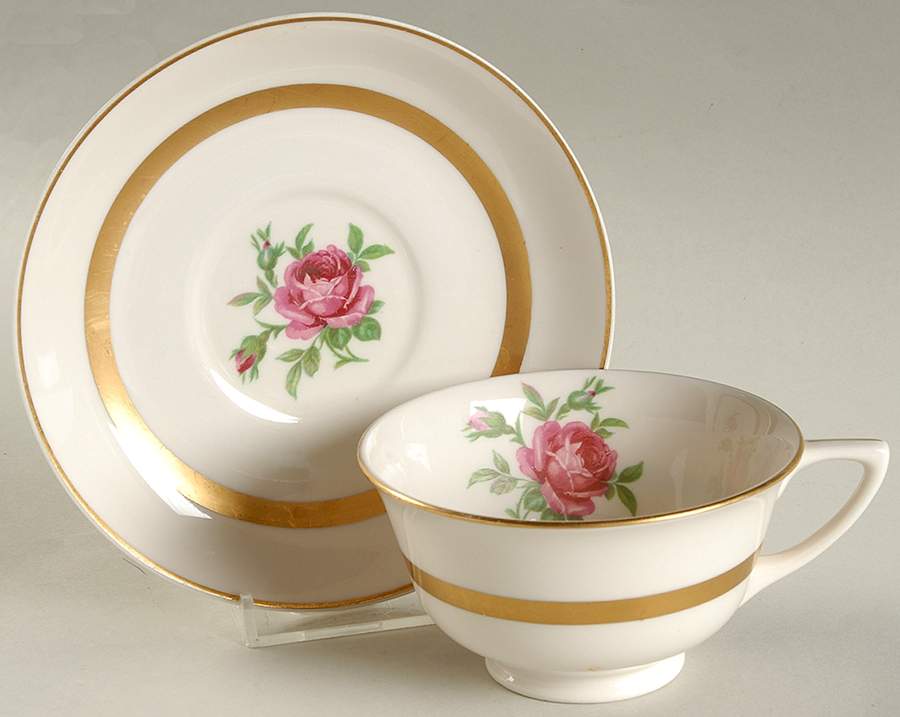 WAR127 Footed Cup & Saucer Set by Warwick-1