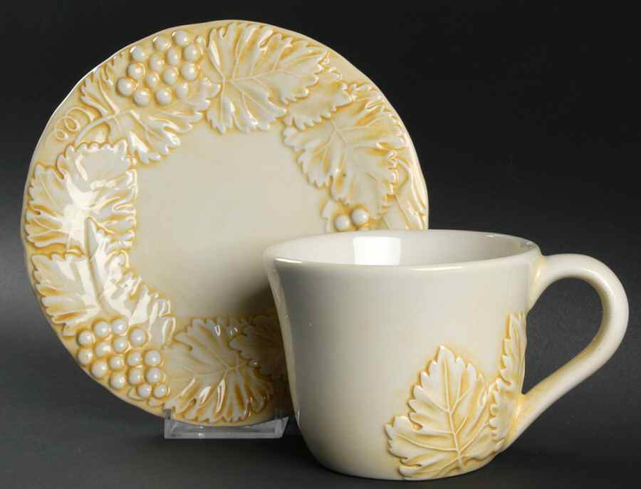 Napa Saffron Flat Cup & Saucer Set by Williams-Sonoma-1