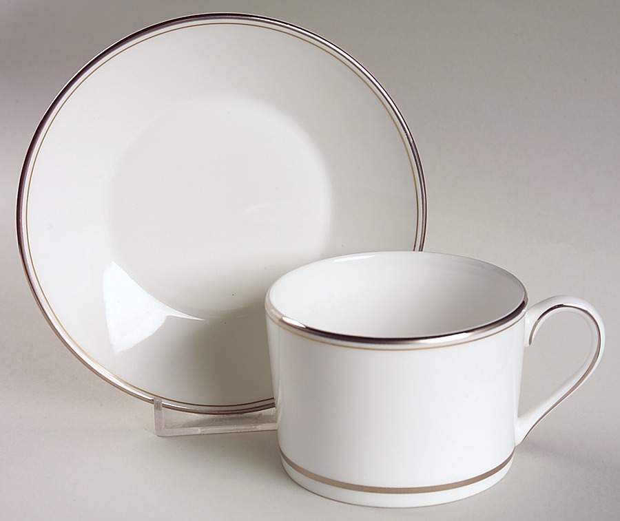 Fidelity Flat Cup & Saucer Set by Wedgwood-1