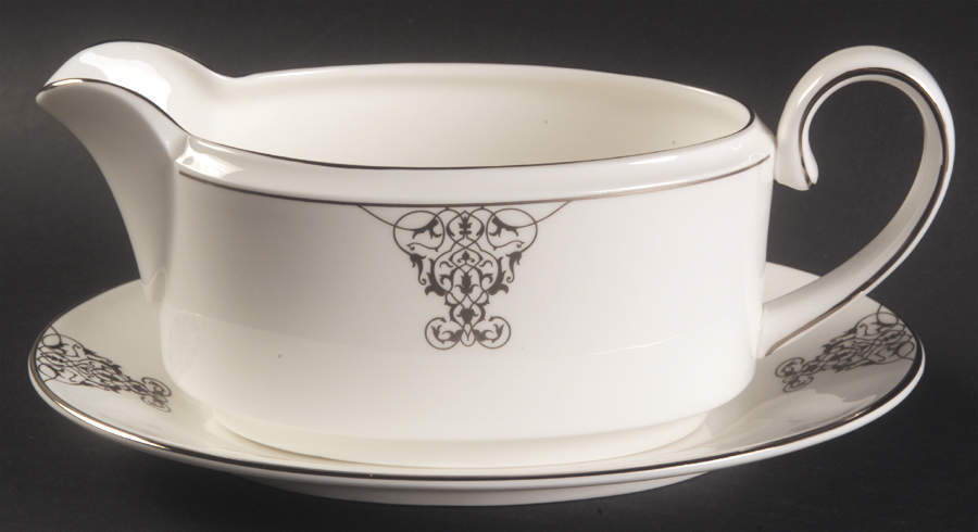 Imperial Scroll Gravy Boat & Underplate by Wedgwood-1