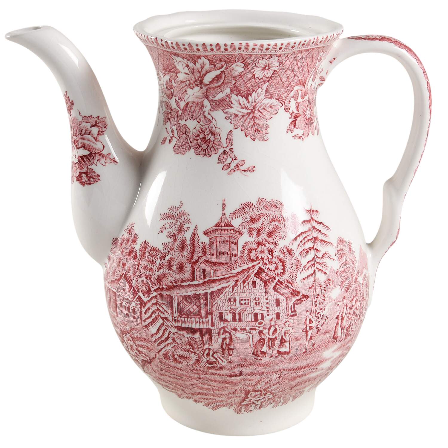 Avon Cottage Pink (Scallop) Coffee Pot No Lid by Wedgwood-1
