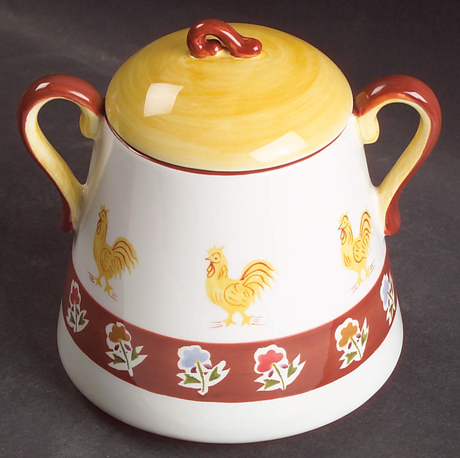 Coq A Doodle Do Sugar Bowl & Lid by Waverly-1