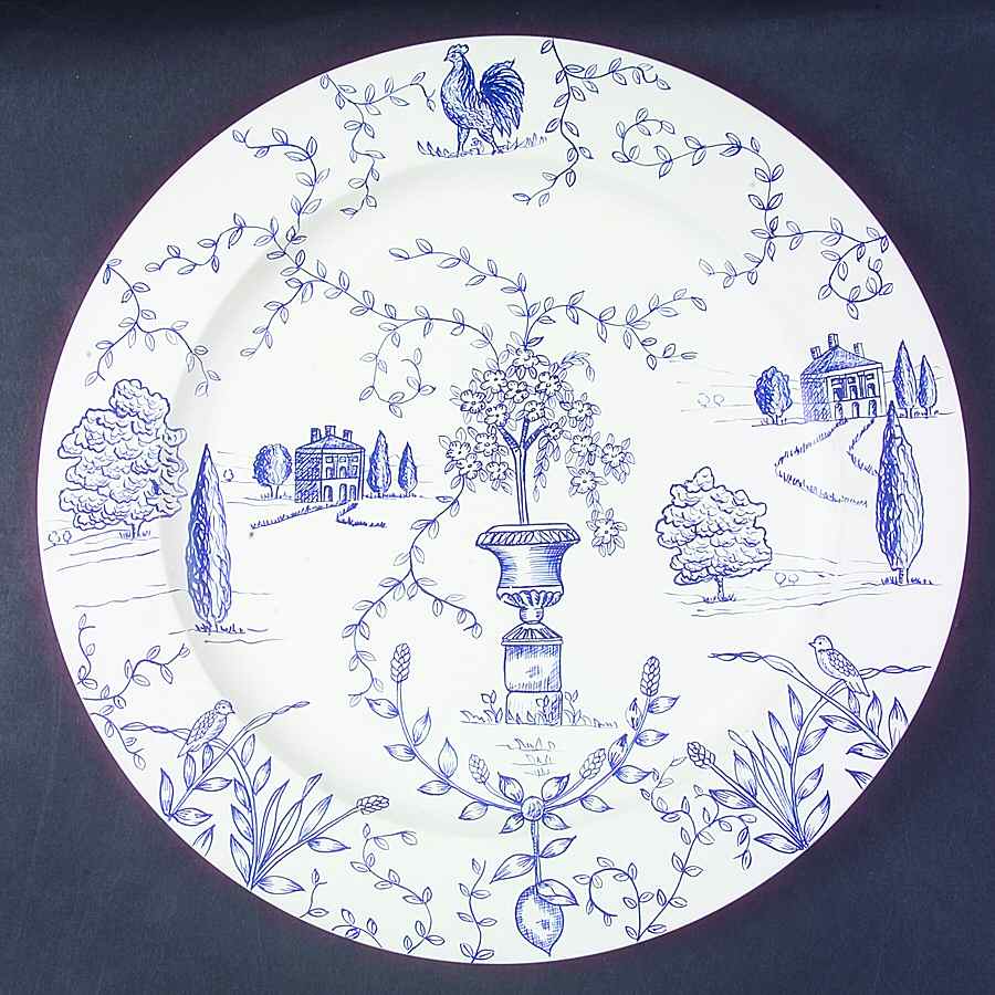 Joie De Vivre Blue Wood Service Plate (Charger) by Wedgwood-1