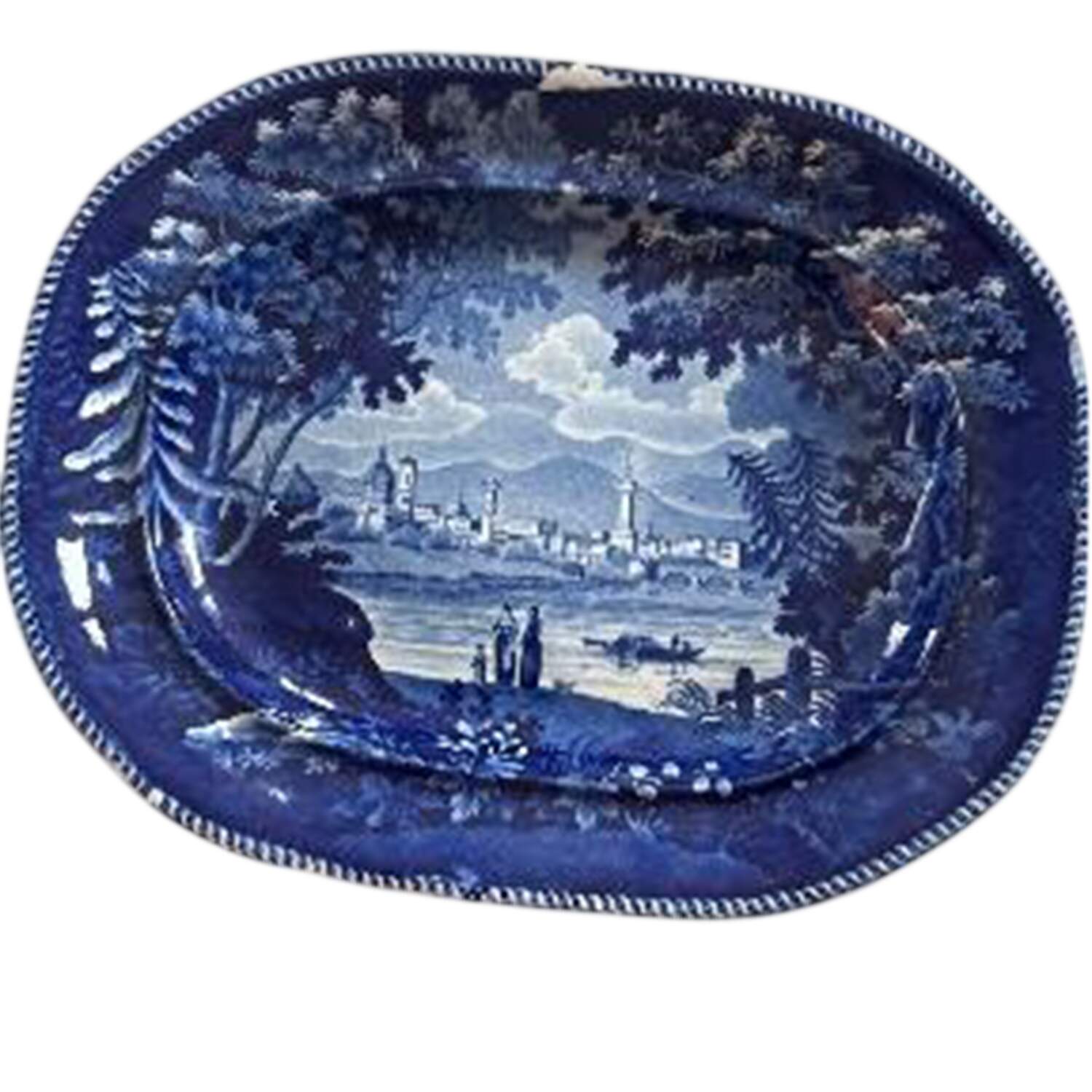 Italian Scenery 12" Oval Serving Platter by Wood & Sons-1