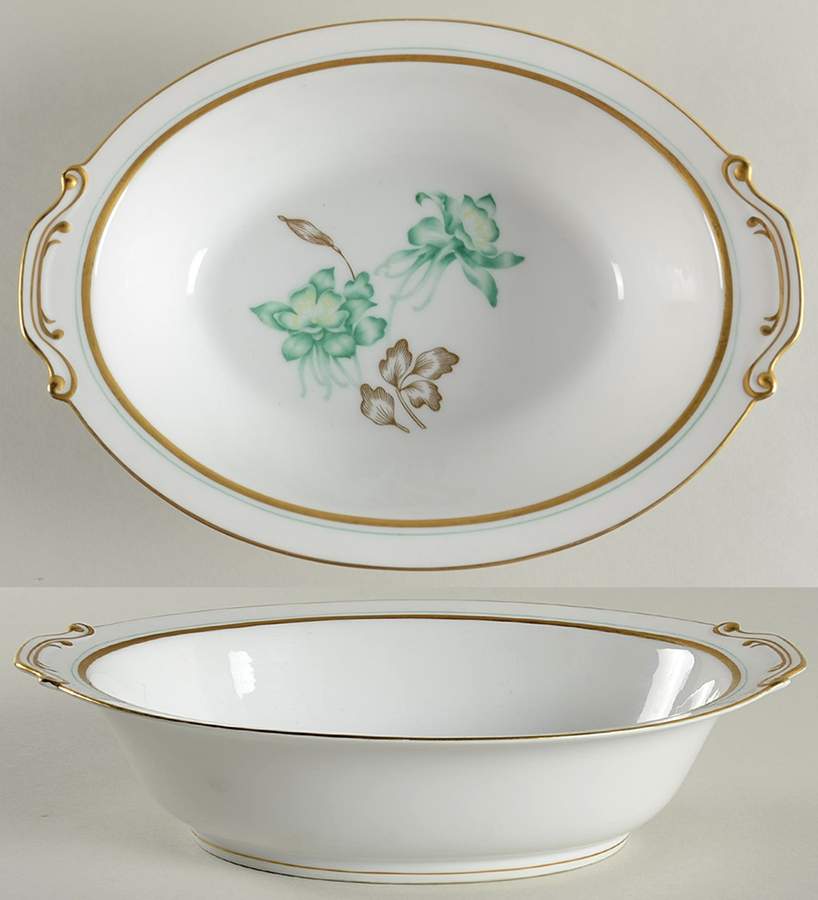 Columbine 11" Oval Vegetable Bowl by Wentworth-1