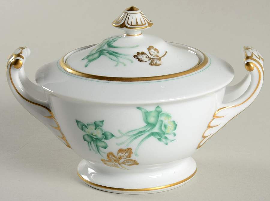 Columbine Sugar Bowl & Lid by Wentworth-1