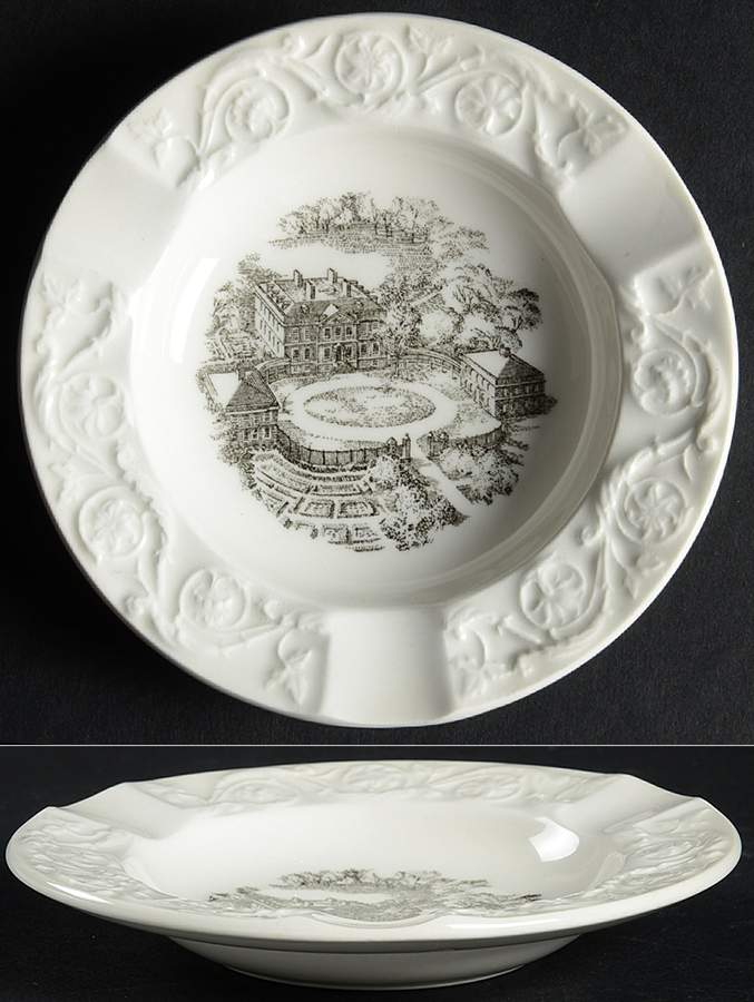 Tryon Palace (Black) Small Ashtray by Wedgwood-1