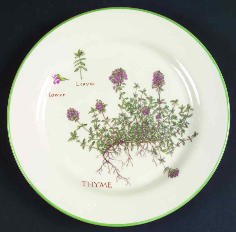 Culinary Herbs Luncheon Plate by Williams-Sonoma-1