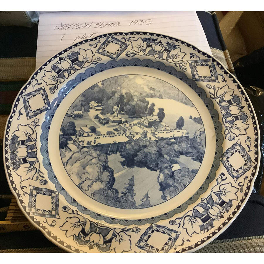 Westtown School Blue Dinner Plate by Wedgwood-1