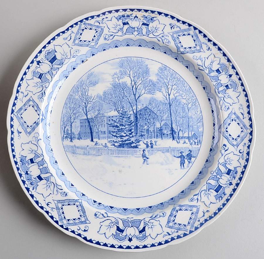 Westtown School Blue Dinner Plate by Wedgwood-1