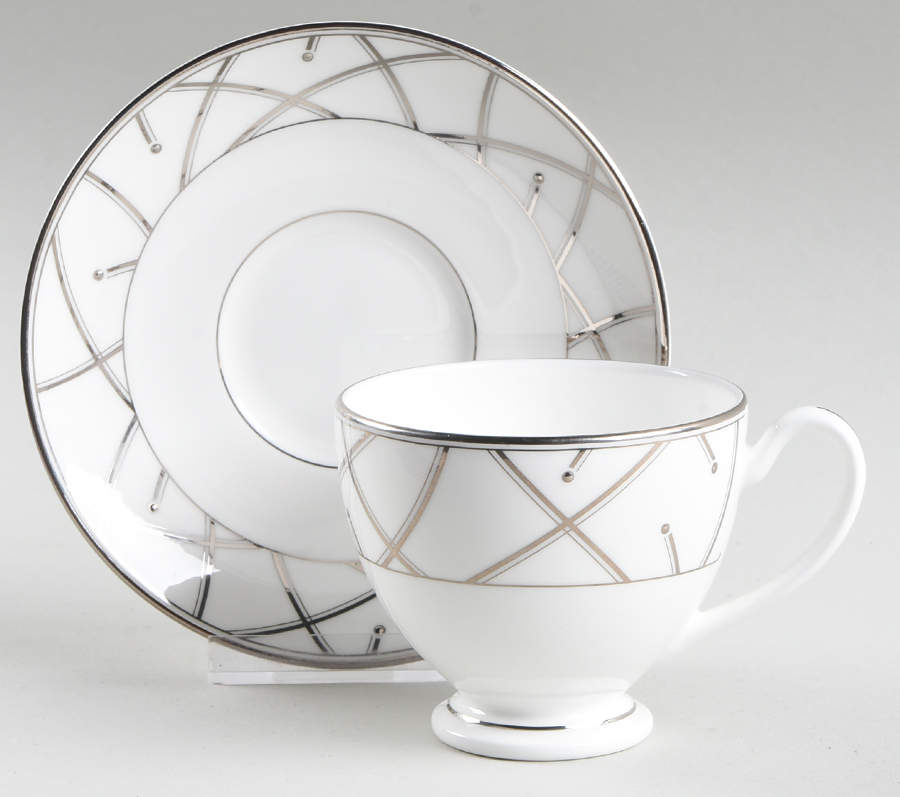 Merrill Footed Cup & Saucer Set by Waterford China-1