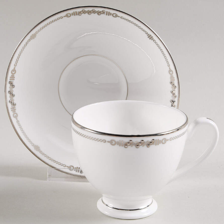 Carnegie Footed Cup & Saucer Set by Waterford China-1