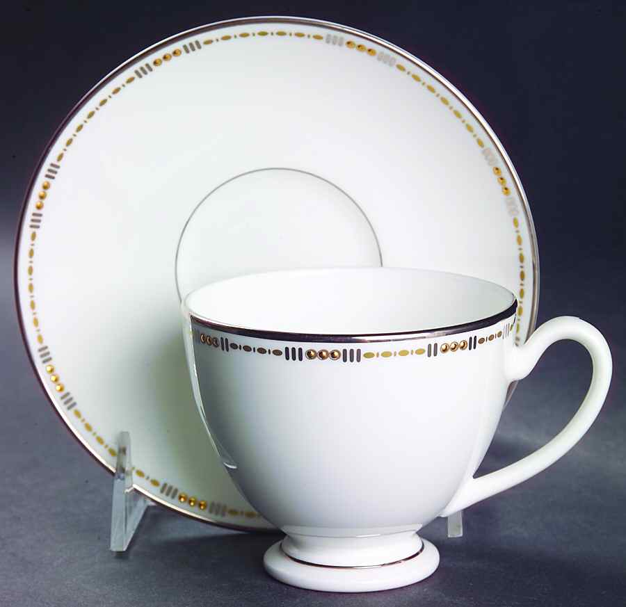 Basque Footed Cup & Saucer Set by Waterford China-1