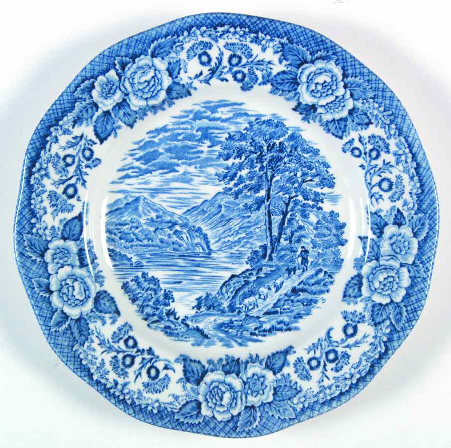 Scottish Lochs Blue Salad Plate by Wedgwood-1
