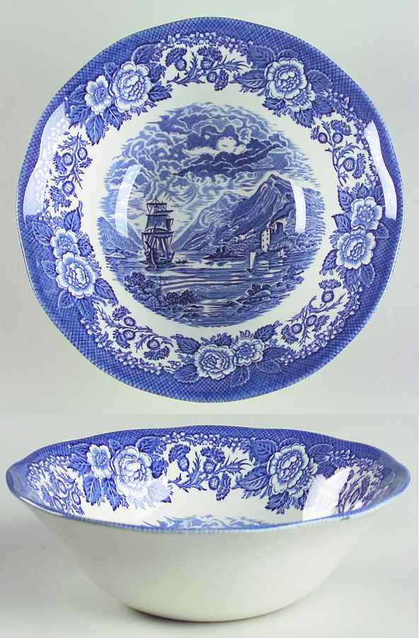 Scottish Lochs Blue 8" Round Vegetable Bowl by Wedgwood-1