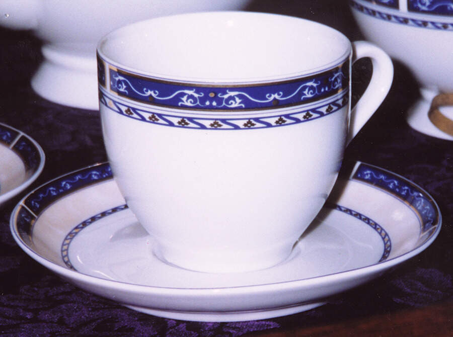 7477 Flat Cup & Saucer Set by Walbrzych-1
