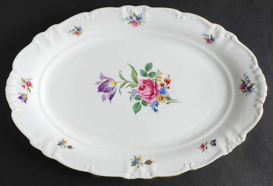 Springtime 13" Oval Serving Platter by Winterling - Bavaria-1