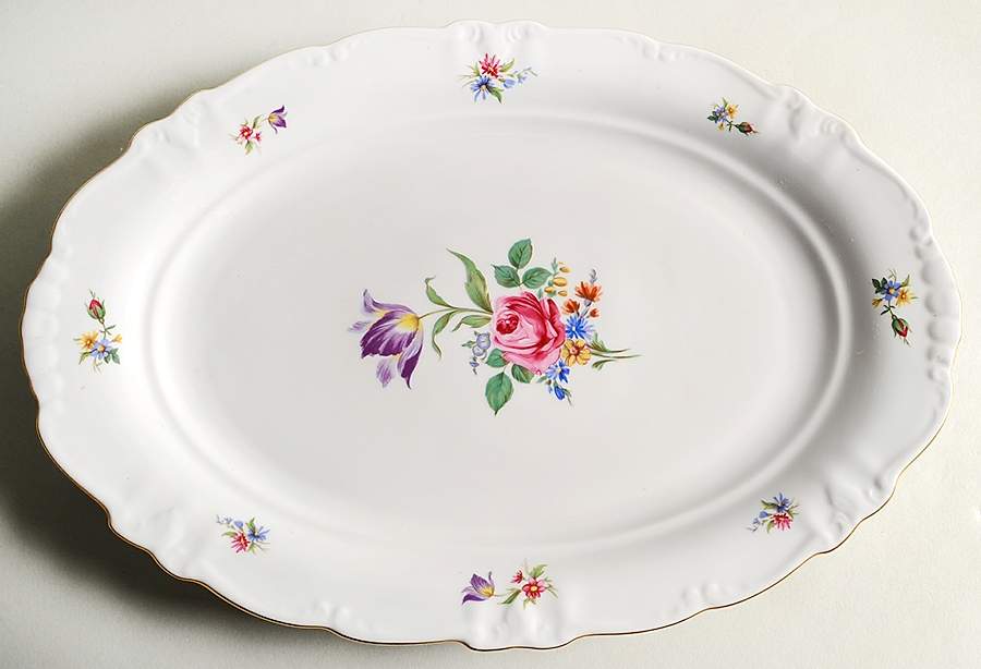 Springtime 15" Oval Serving Platter by Winterling - Bavaria-1