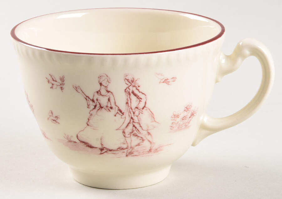 Toille De Joile Pink (Scallop) Flat Cup by Wood & Sons-1