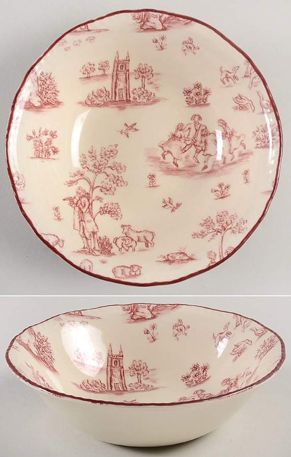 Toille De Joile Pink (Scallop) Coupe Cereal Bowl by Wood & Sons-1