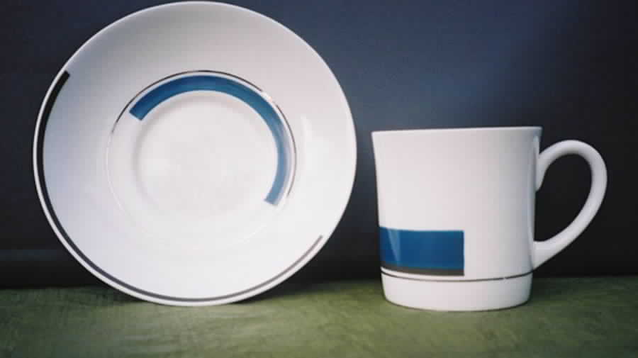 Eclipse Flat Cup & Saucer Set by Wedgwood-1