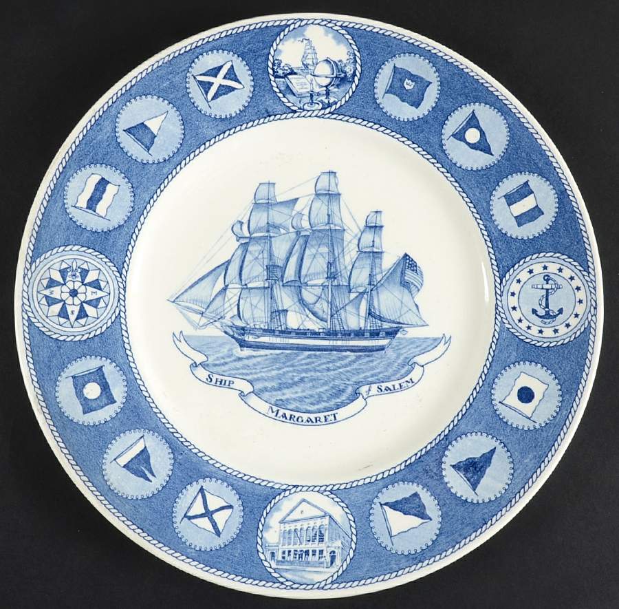 Peabody Museum (Blue) Dinner Plate by Wedgwood-1
