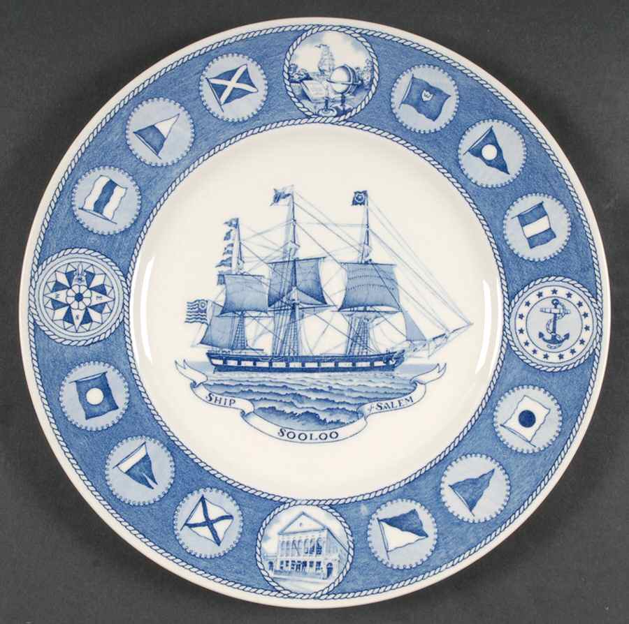 Peabody Museum (Blue) Dinner Plate by Wedgwood-1