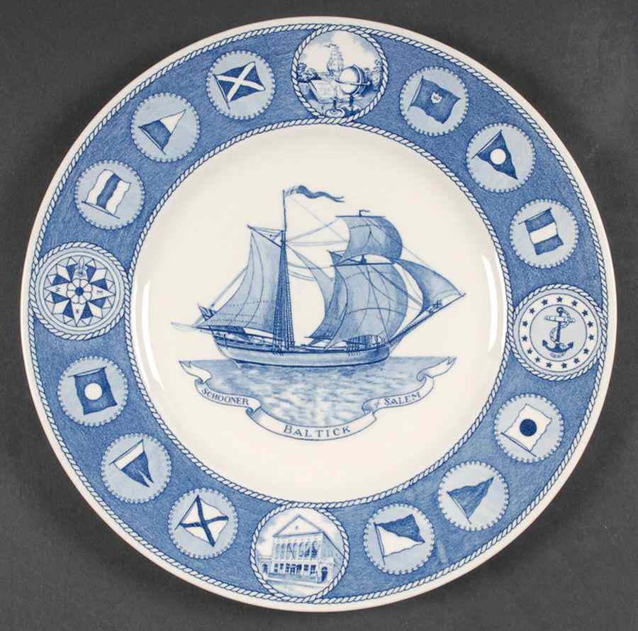 Peabody Museum (Blue) Dinner Plate by Wedgwood-1