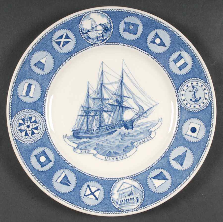 Peabody Museum (Blue) Dinner Plate by Wedgwood-1
