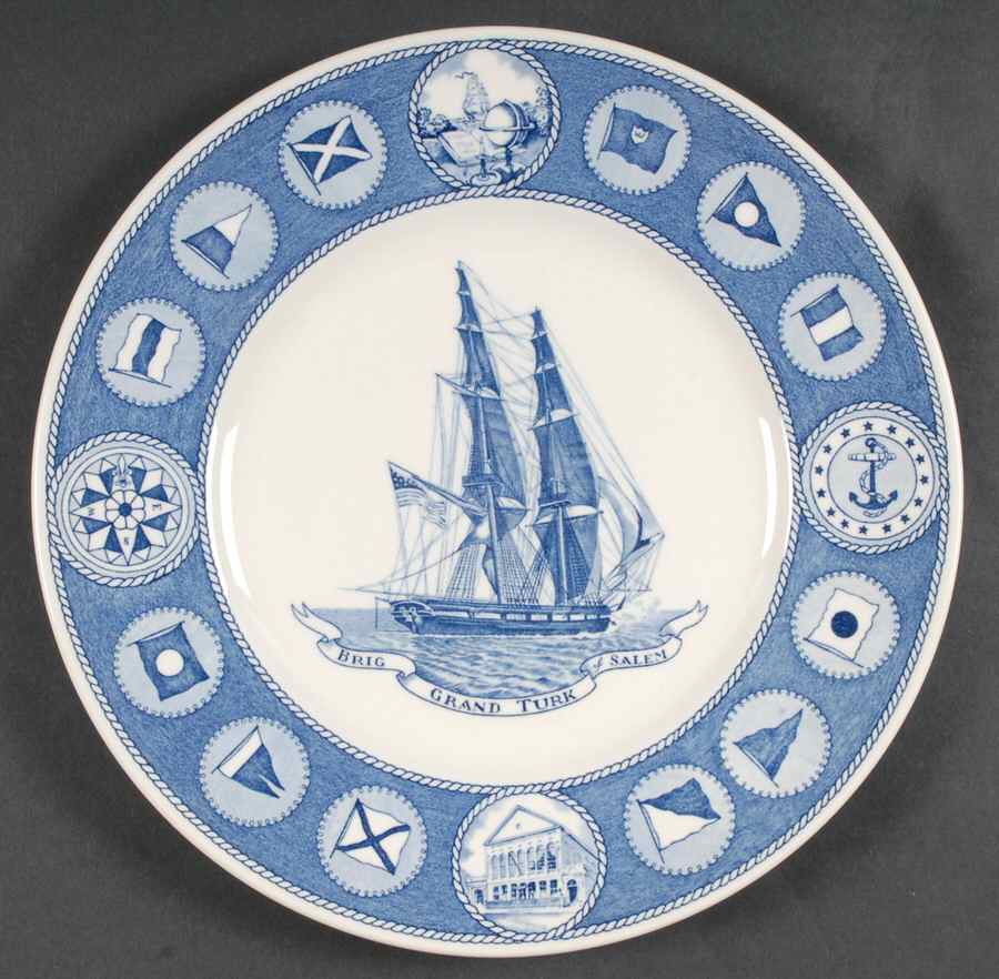 Peabody Museum (Blue) Dinner Plate by Wedgwood-1