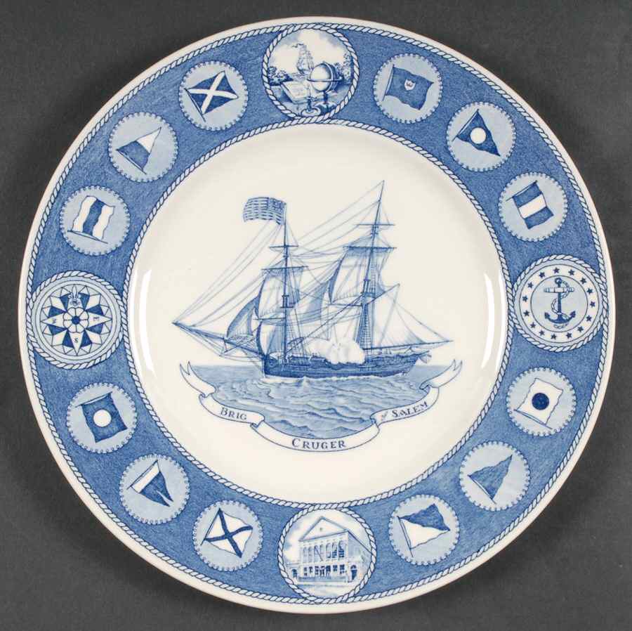 Peabody Museum (Blue) Dinner Plate by Wedgwood-1