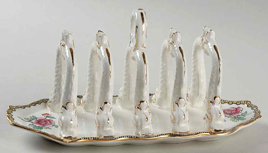 Pheasant (Scalloped) 4 Slice Toast Server by F Winkle-1