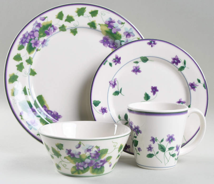 Sweet Violets 4 Piece Place Setting by Waverly-1