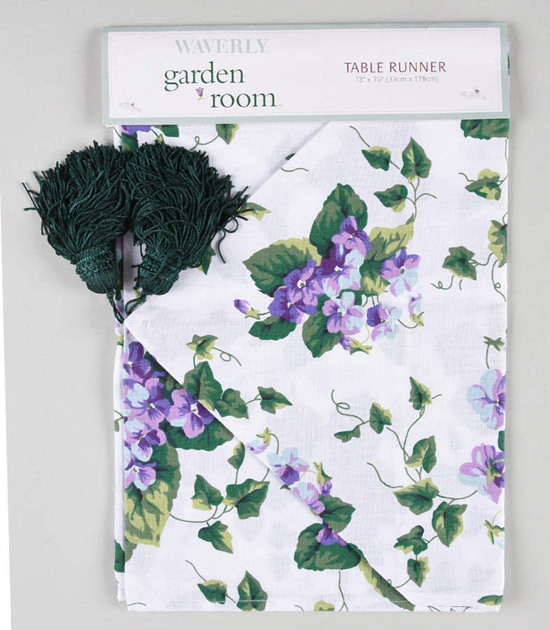 Sweet Violets 13" X 70" Cloth Table Runner by Waverly-1