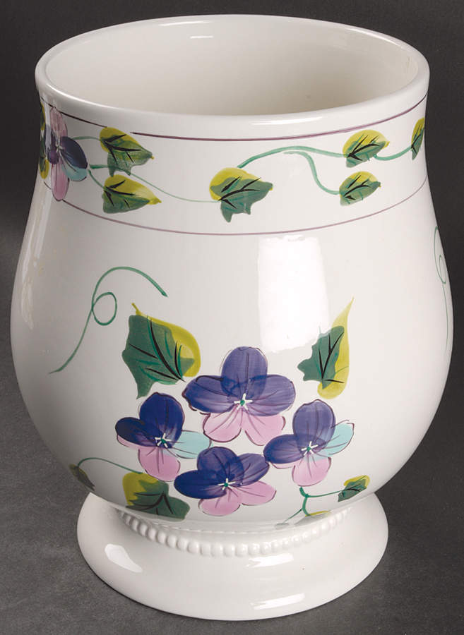 Sweet Violets China Waste Basket by Waverly-1
