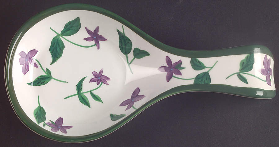 Sweet Violets Spoon Rest/Holder (Holds 1 Spoon) by Waverly-1